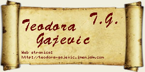 Teodora Gajević vizit kartica